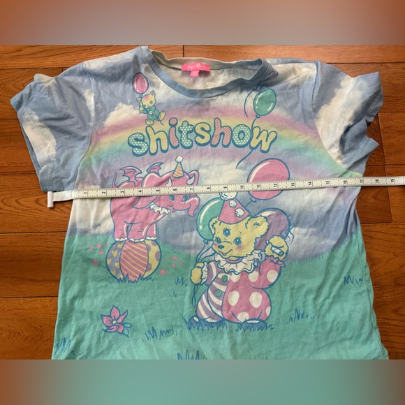 Sugar Thrillz by Dolls Kill Not So Funhouse Tie-Dye Baby Tee - Picture 5 of 5